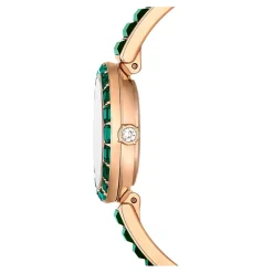 Swarovski Horloge Unisex Matrix Bangle 25 mm Groen/Champagne‑Goud 5690808-Heren Horloges