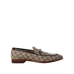 Gucci Horsebit Loafer GG Supreme Canvas-Heren Instappers & Slip Ons