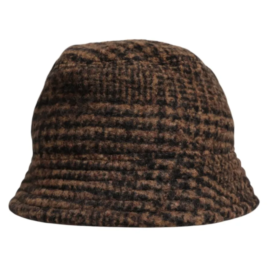 Dolce & Gabbana Houndstooth Wollen Bucket Hat-Heren Hoeden