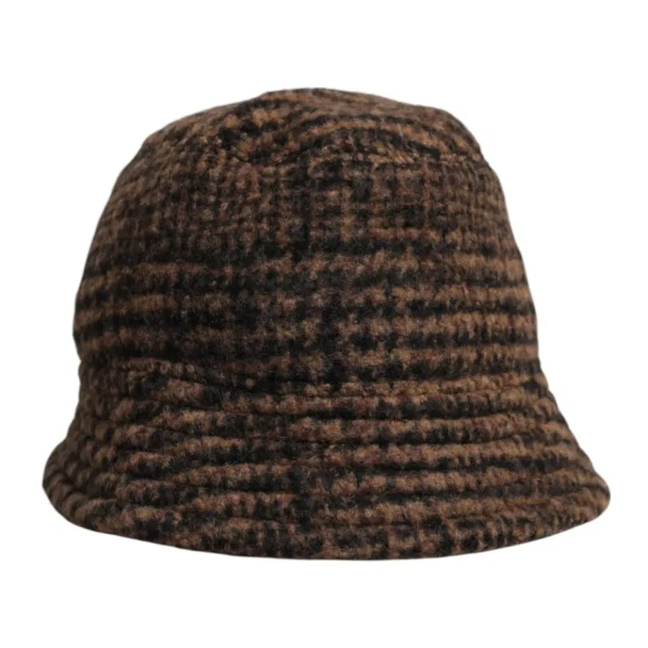Dolce & Gabbana Houndstooth Wollen Bucket Hat-Heren Hoeden
