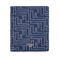 Fendi Iconische FF Motief Denim Portemonnee-Heren Portefeuilles