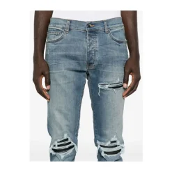 Amiri Indigo e Distressed Skinny Jeans-Heren Jeans