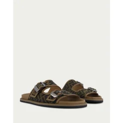 Fendi Jacquard FF Motif Sandalen-Heren Slippers