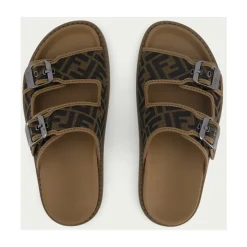 Fendi Jacquard FF Motif Sandalen-Heren Slippers