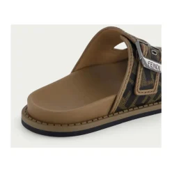 Fendi Jacquard FF Motif Sandalen-Heren Slippers
