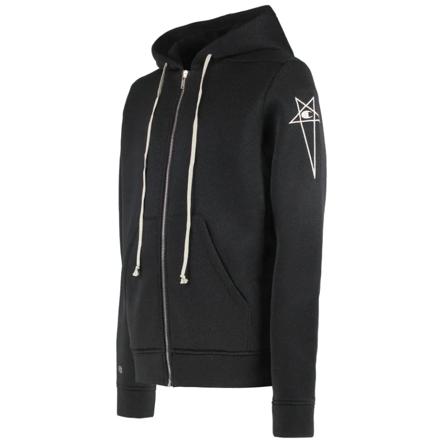 Rick Owens Jason's hoodie met volledige rits-Heren Truien & Vesten
