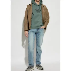 Emporio Armani Jeans met taps toelopende pijpen-Heren Jeans