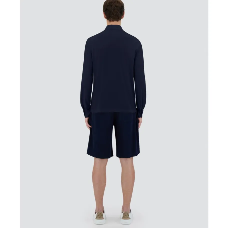 Herno Jersey Crepe Polo Shirt-Heren Overhemden