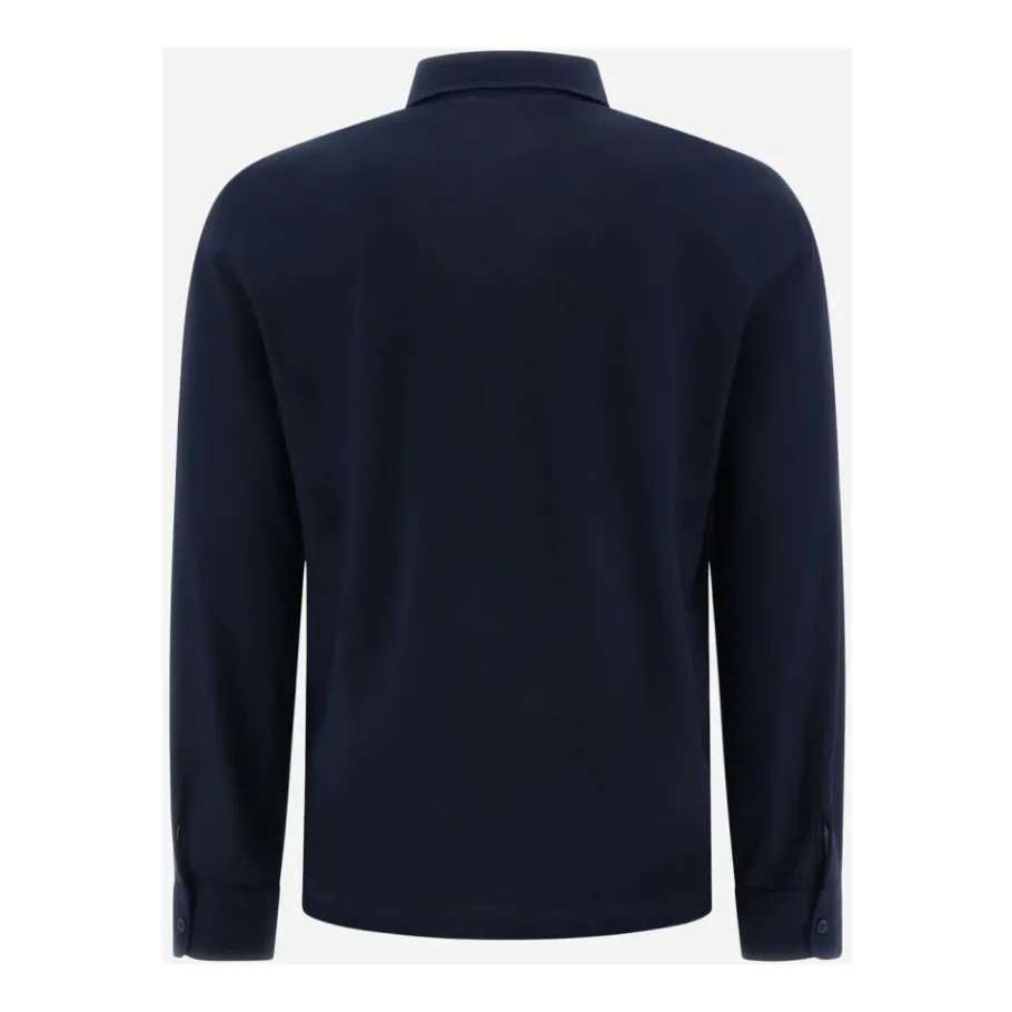 Herno Jersey Crepe Polo Shirt-Heren Overhemden