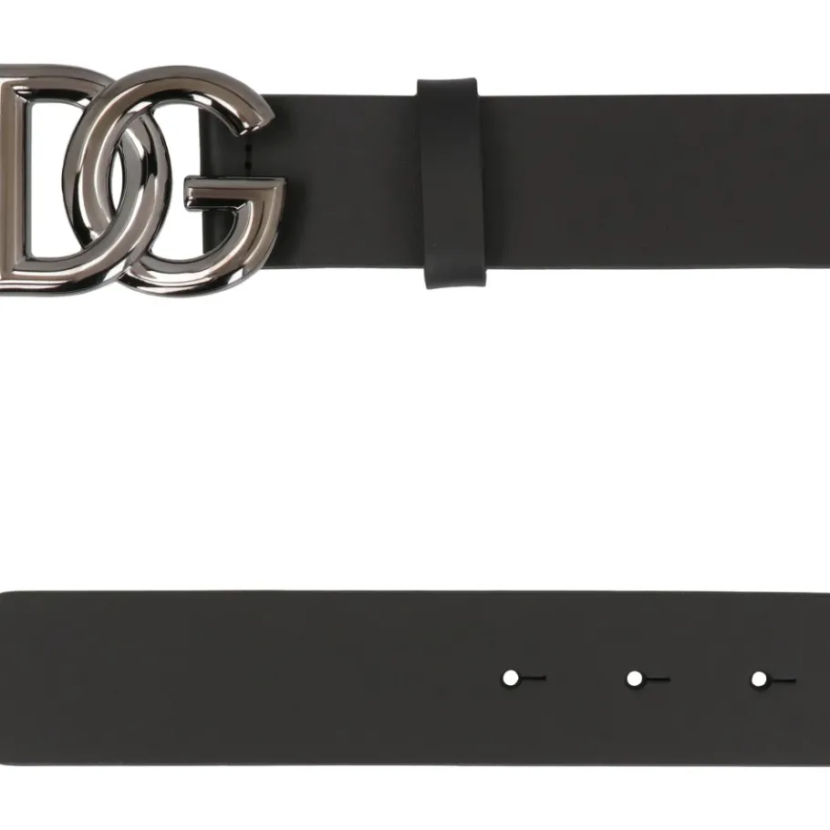 Dolce & Gabbana Kalfsleren Riem met Logo-Heren Riemen