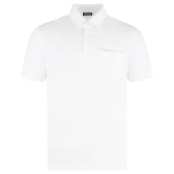 Zegna Katoenen Piqué Poloshirt met Korte Mouwen-Heren Shirts