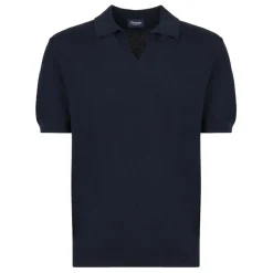 Drumohr Katoenen poloshirt met korte mouwen-Heren Truien & Vesten