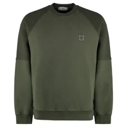 Stone Island Katoenen sweatshirt met ronde hals-Heren Truien & Vesten