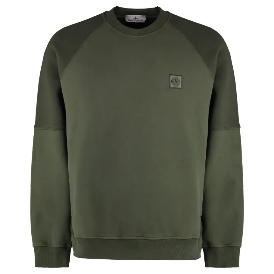 Stone Island Katoenen sweatshirt met ronde hals-Heren Truien & Vesten