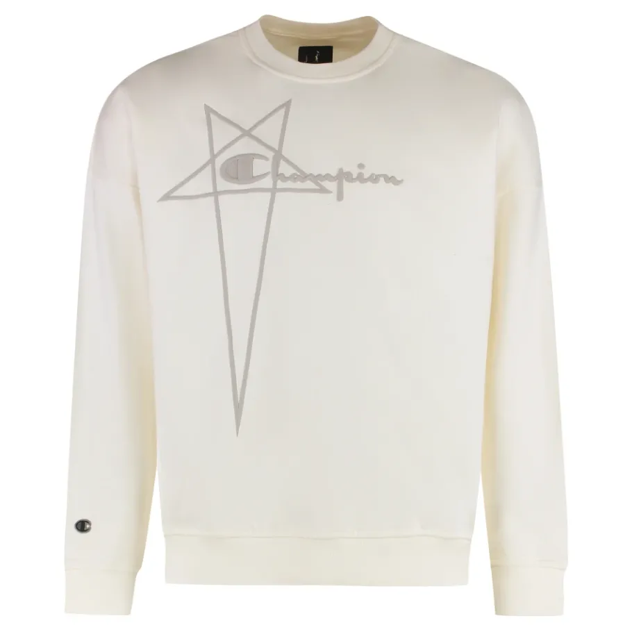 Rick Owens Katoenen Sweatshirt met Ronde Hals-Heren Truien & Vesten