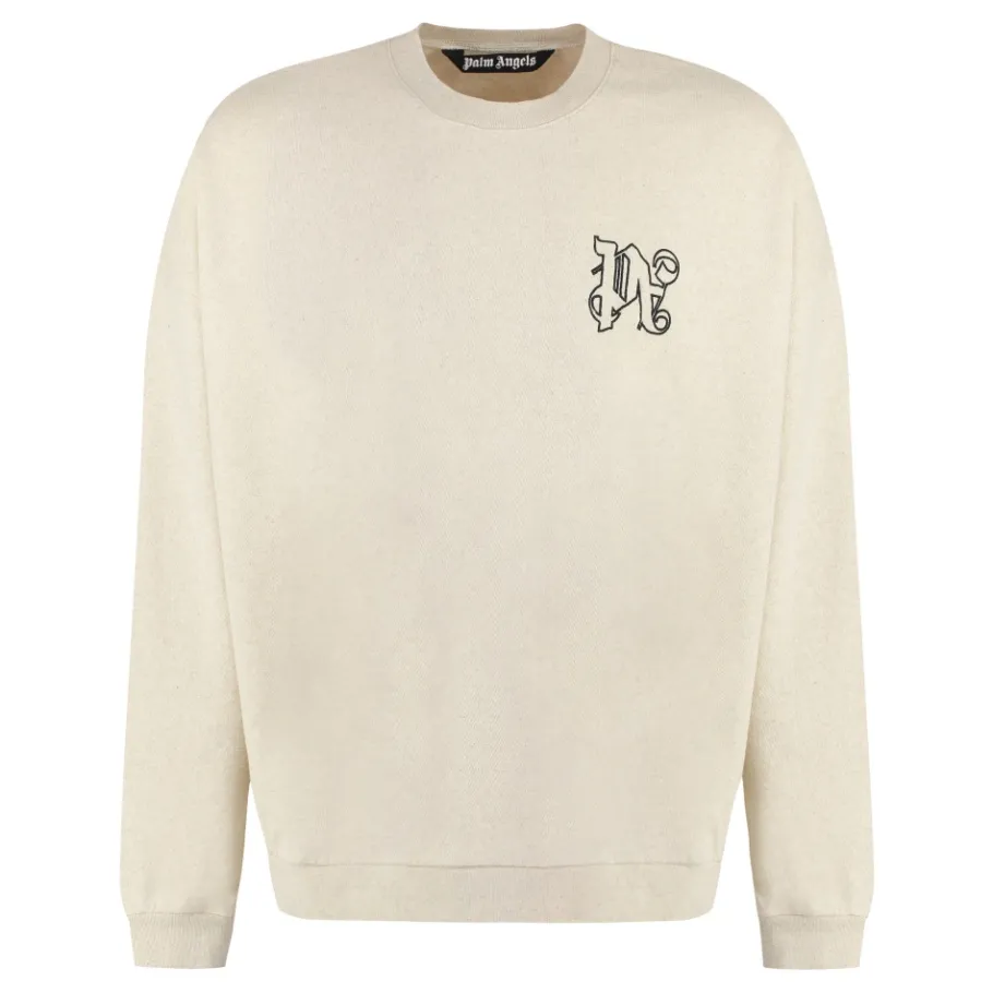 Palm Angels Katoenen sweatshirt met ronde hals-Heren Truien & Vesten
