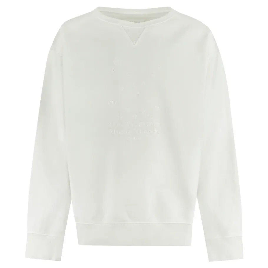 Maison Margiela Katoenen sweatshirt met ronde hals-Heren Truien & Vesten