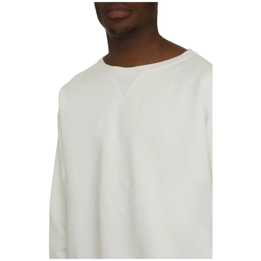 Maison Margiela Katoenen sweatshirt met ronde hals-Heren Truien & Vesten