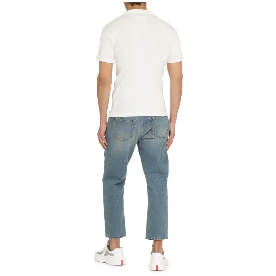 Maison Margiela Katoenen T-Shirt met Knit-Heren Shirts