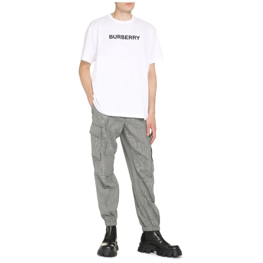 Burberry Katoenen T-shirt met ronde hals-Heren Shirts