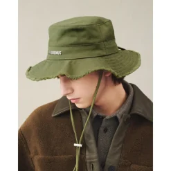 Jacquemus Khaki Artisjok Bucket Hat-Heren Hoeden