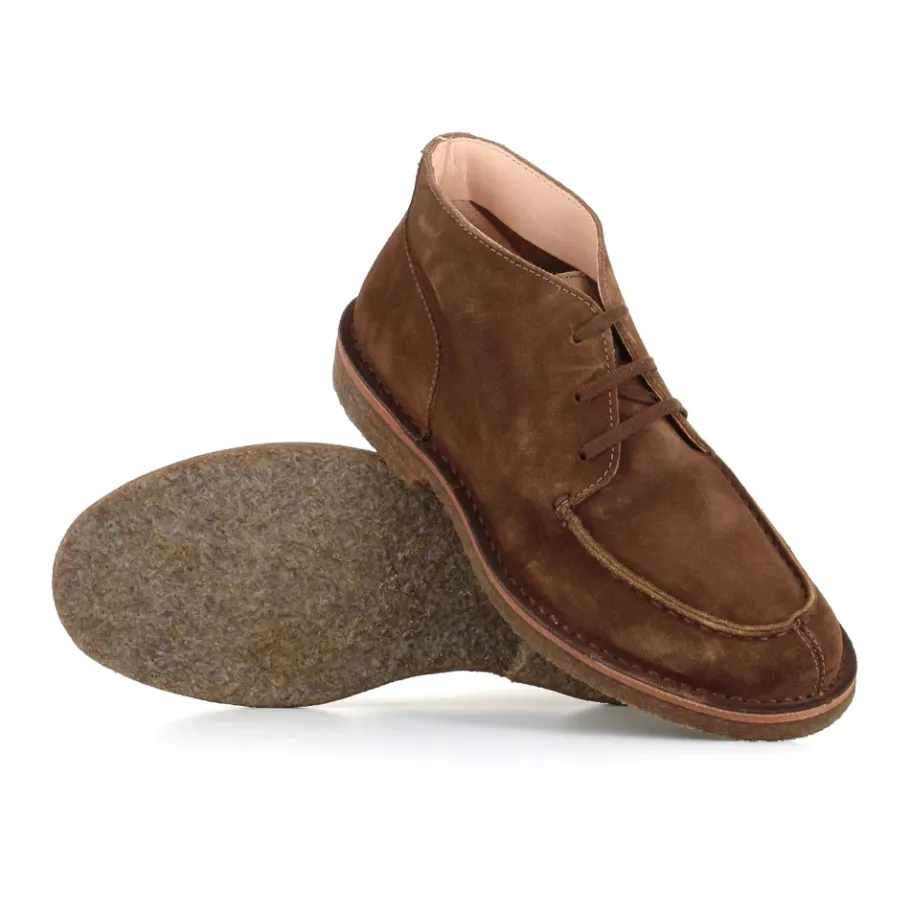 ASTORFLEX Khaki Suède Laarzen met Zichtbare Stiksels-Heren Laarzen