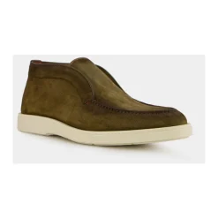 Santoni Khaki Suede Desert Boots-Heren Laarzen