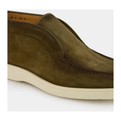 Santoni Khaki Suede Desert Boots-Heren Laarzen