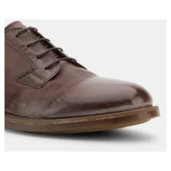 MOMA Klassieke Leren Schoen met Vintage Afwerking-Heren Instappers & Slip Ons|Nette Schoenen