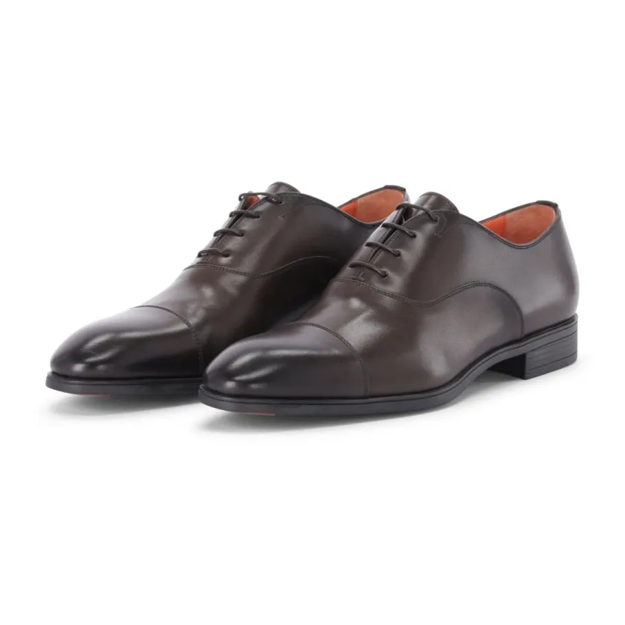 Santoni Klassieke leren veterschoenen-Heren Instappers & Slip Ons|Nette Schoenen