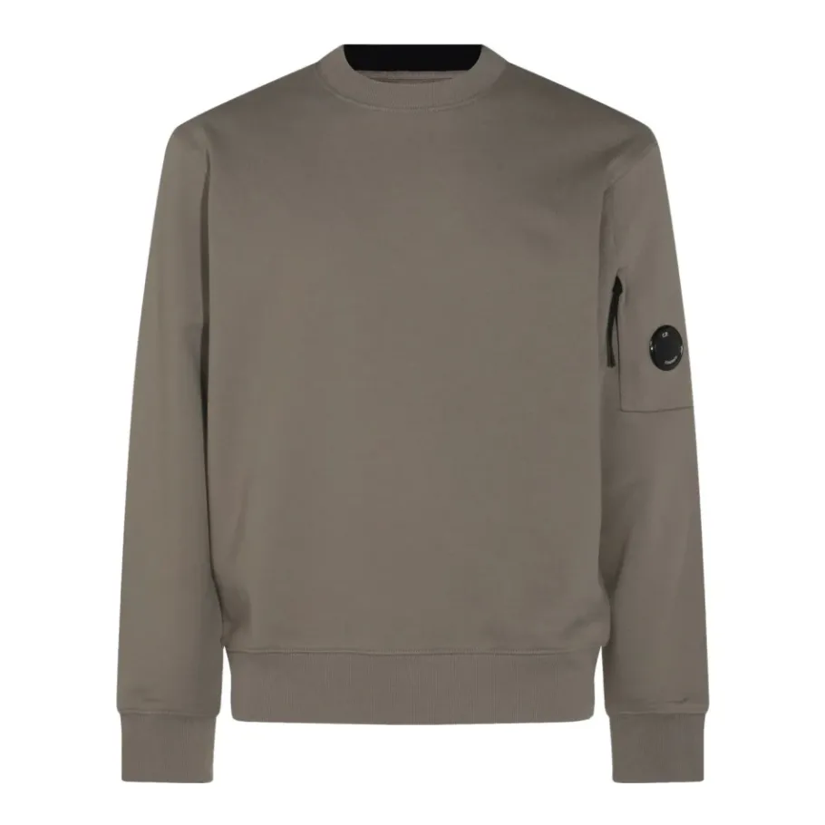 C.P. Company Klassieke Ronde Hals Sweatshirt met Ritszak-Heren Truien & Vesten