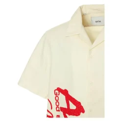 Arte Antwerp Kort overhemd met rode print-Heren Overhemden