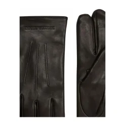 Armani Lamsleren Wolgevoerde Handschoenen-Heren Handschoenen