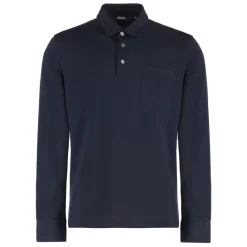 Zegna Lange Mouw Katoenen Polo Shirt-Heren Shirts
