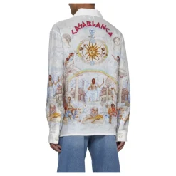 Casablanca Le Temple du Savoir Linnen Overhemd-Heren Overhemden