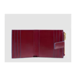 Piquadro Leather women's cardholder with zipped money pocket and RFID protection-Heren Portefeuilles