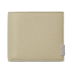 Burberry Leren Bifold Portemonnee met Logo Plaque-Heren Portefeuilles