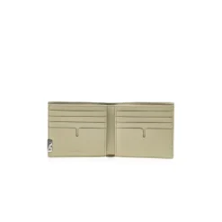 Burberry Leren Bifold Portemonnee met Logo Plaque-Heren Portefeuilles