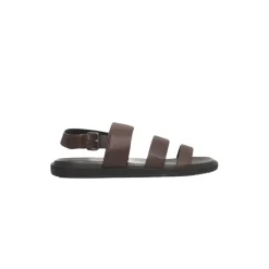 Cerruti 1881 Leren Brede Band Gesp Sandalen-Heren Sandalen