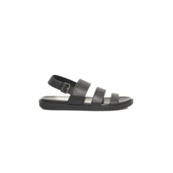 Cerruti 1881 Leren Brede Band Gesp Sandalen-Heren Sandalen