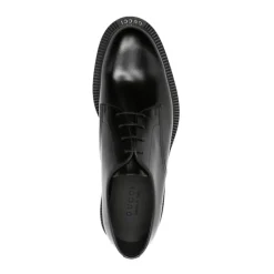 Gucci Leren Derby Schoenen met Logo-Heren Nette Schoenen