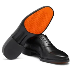 Santoni Leren Easy-On Oxford schoenen-Heren Instappers & Slip Ons|Nette Schoenen