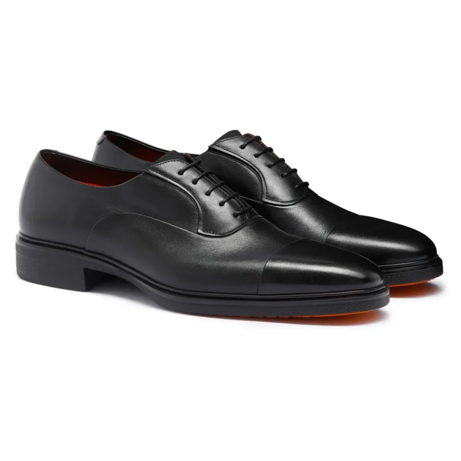 Santoni Leren Easy-On Oxford schoenen-Heren Instappers & Slip Ons|Nette Schoenen