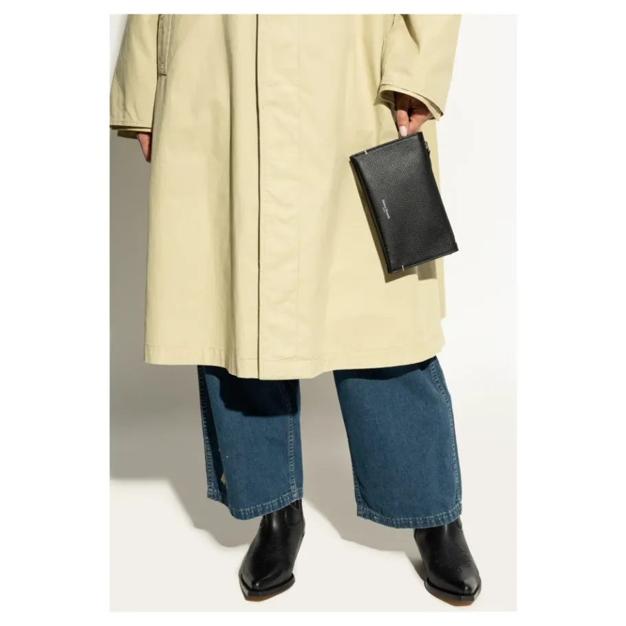 Maison Margiela Leren etui met logo-Heren Portefeuilles