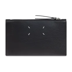 Maison Margiela Leren etui met logo-Heren Portefeuilles