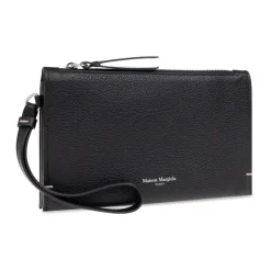 Maison Margiela Leren etui met logo-Heren Portefeuilles