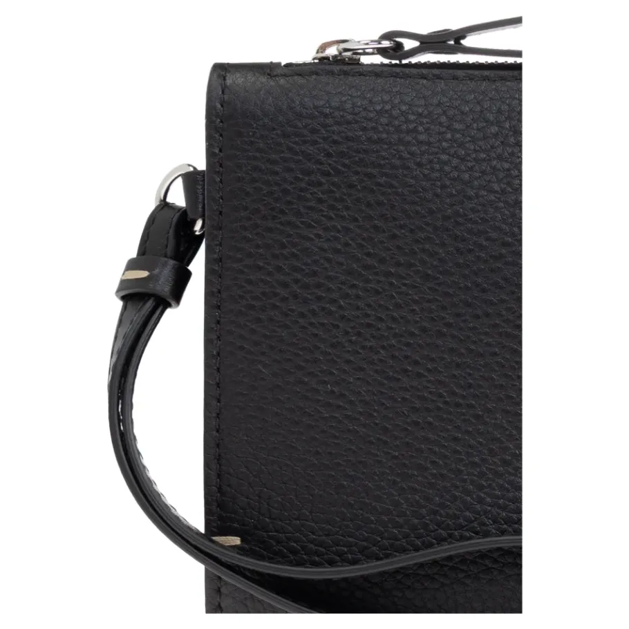 Maison Margiela Leren etui met logo-Heren Portefeuilles