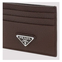 Prada Leren Kaarthouder-Heren Portefeuilles