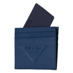 Prada Leren kaarthouder met meerdere sleuven-Heren Portefeuilles