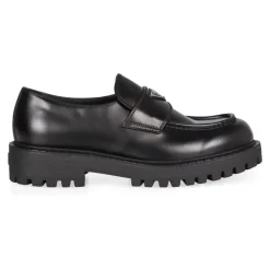 Prada Leren Loafers-Heren Instappers & Slip Ons